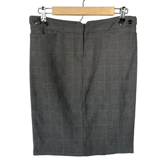Norma Kamala Glen Check Plaid Straight Skirt Size 6